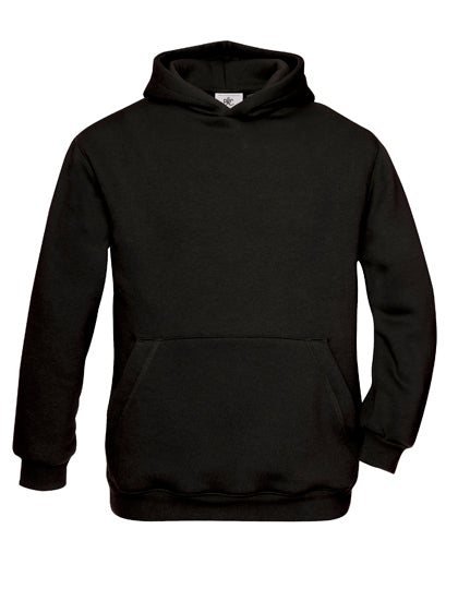 Kids´ Hooded Sweat in Black, Größe 12/14 (152/164)