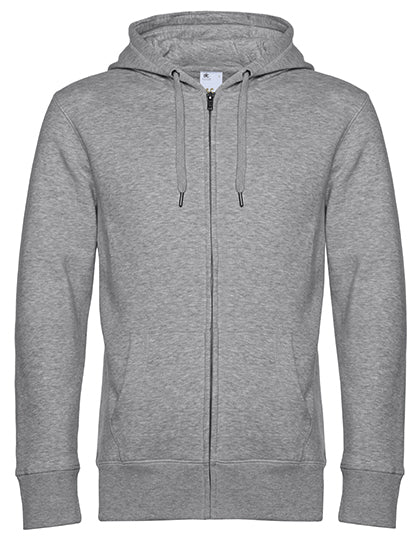 KING Zipped Hood Jacket_° in Heather Grey, Größe 4XL