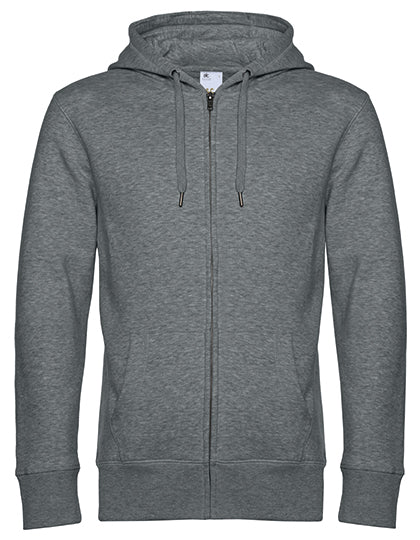KING Zipped Hood Jacket_° in Heather Mid Grey, Größe 3XL