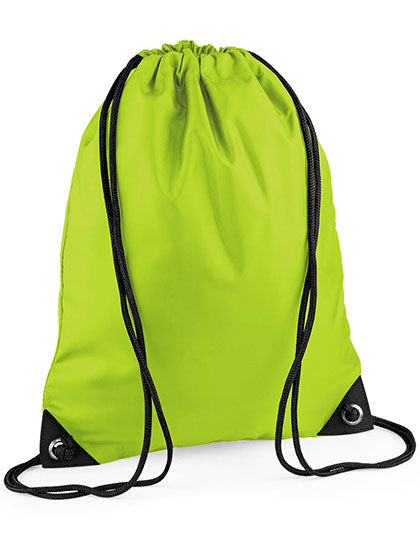 Premium Gymsac in Lime Green, Größe 33 x 45 cm