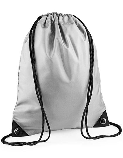 Premium Gymsac in Silver, Größe 33 x 45 cm