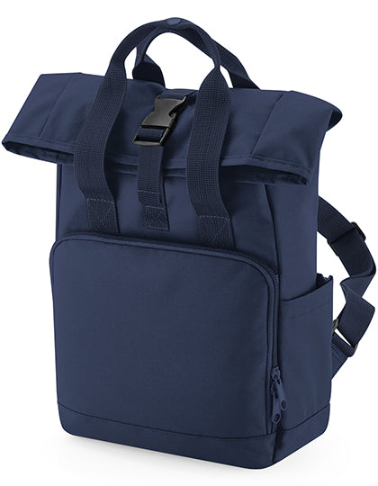 Recycled Mini Twin Handle Roll-Top Backpack in Navy Dusk, Größe 23 x 32 x 11 cm