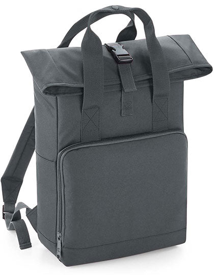 Twin Handle Roll-Top Backpack in Graphite Grey, Größe 28 x 38 x 12 cm