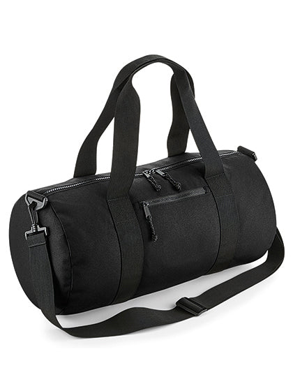 Recycled Barrel Bag in Black, Größe 50 x 25 x 25 cm