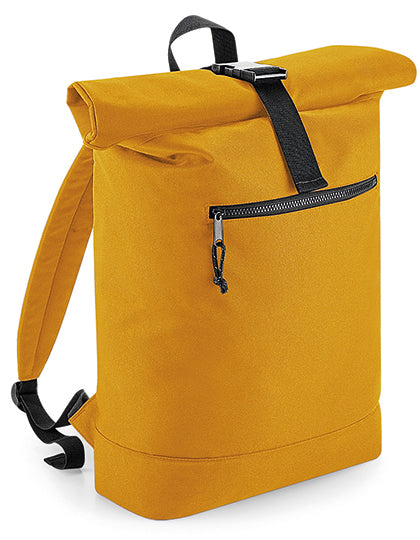 Recycled Roll-Top Backpack in Mustard, Größe 32 x 44 x 13 cm