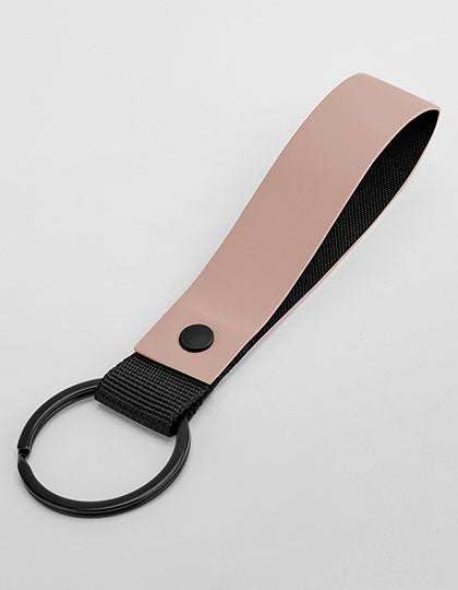 Matte PU Keyring in Nude Pink, Größe 18 x 3 cm