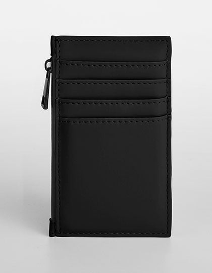 Matte PU Card Holder in Black, Größe 13 x 7 cm