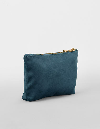Velvet Accessory Bag in Blue Topaz, Größe L (33 x 24 cm)