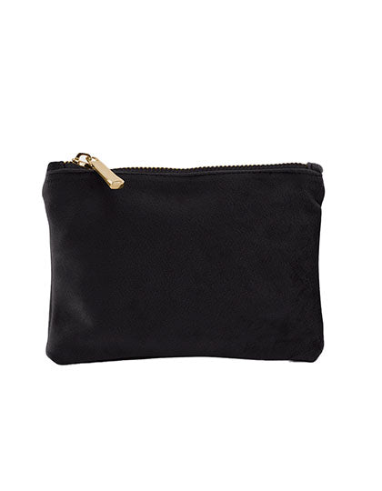 Velvet Accessory Pouch in Black Onyx, Größe L (30 x 20 cm)