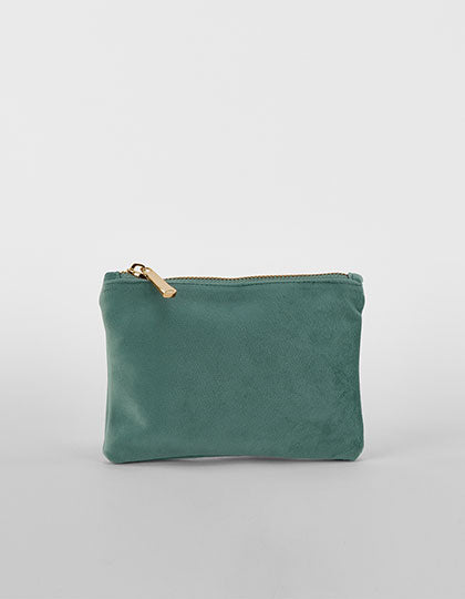 Velvet Accessory Pouch in Jade, Größe L (30 x 20 cm)