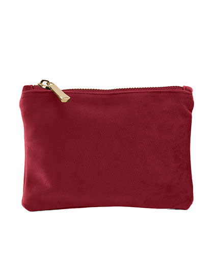 Velvet Accessory Pouch in Ruby Red, Größe L (30 x 20 cm)