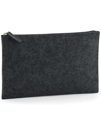 Felt Accessory Pouch in Charcoal Melange, Größe 26 x 17 cm