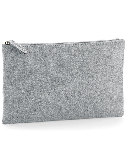 Felt Accessory Pouch in Grey Melange, Größe 26 x 17 cm