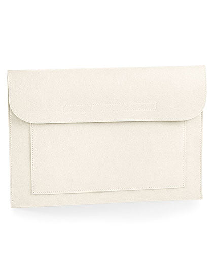 Felt Laptop / Document Slip in Soft White, Größe 41,5 x 28 cm