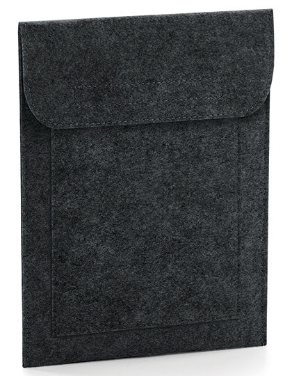 Felt Tablet Slip in Charcoal Melange, Größe 20 x 26 cm