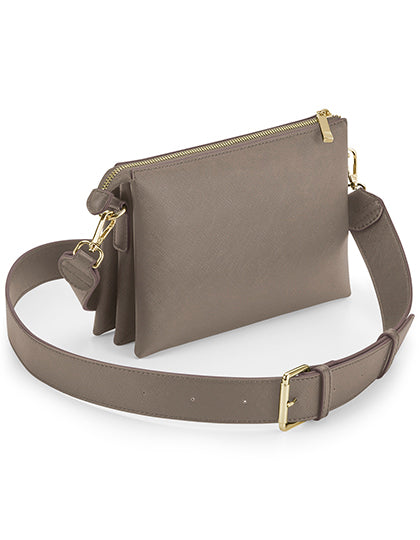Boutique Soft Cross Body Bag in Taupe, Größe 23 x 3,5 x 16 cm