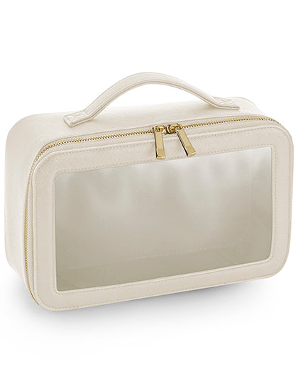 Boutique Clear Window Travel Case in Oyster, Größe 26 x 16 x 9 cm