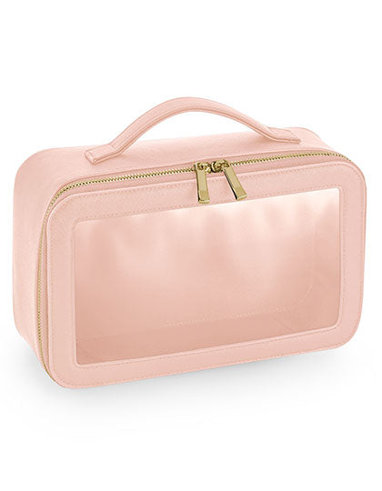Boutique Clear Window Travel Case in Soft Pink, Größe 26 x 16 x 9 cm