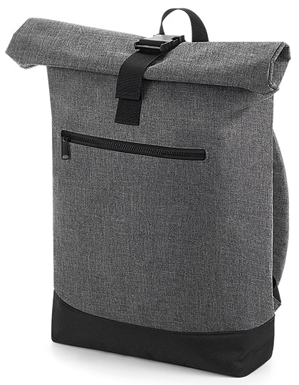Roll-Top Backpack in Grey Marl, Größe 32 x 44 x 13 cm