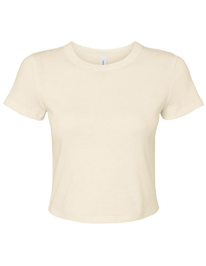 Women´s Micro Rib Baby Tee in Solid Natural Blend, Größe XXL