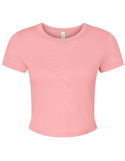 Women´s Micro Rib Baby Tee in Solid Pink Blend, Größe XXL