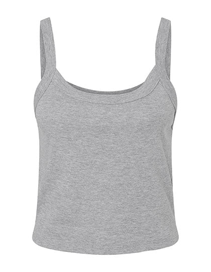 Women´s Micro Rib Spaghetti Strap Tank in Athletic Heather, Größe XXL