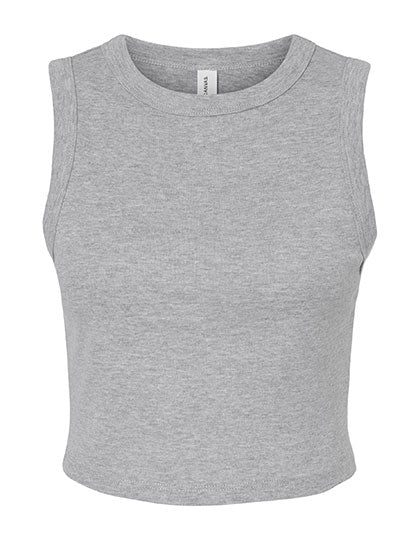 Women´s Micro Rib Muscle Crop Tank in Athletic Heather, Größe XXL