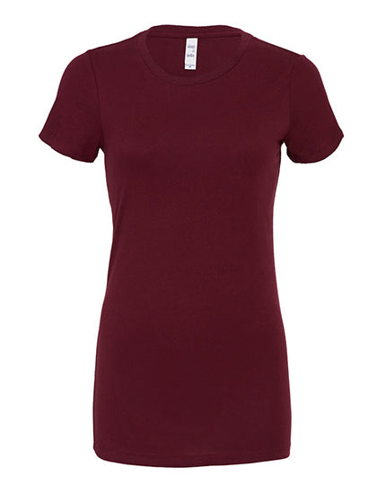 Women´s Slim Fit Tee in Maroon, Größe XL