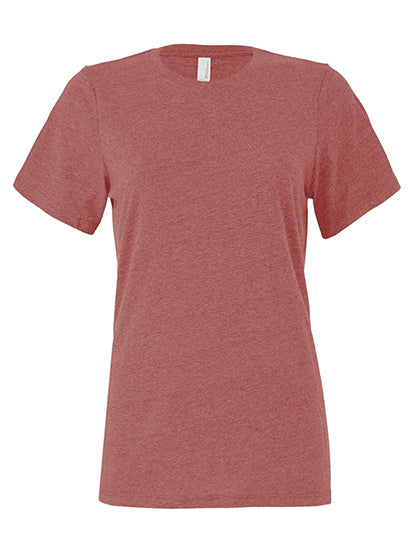 Women´s Relaxed CVC Short Sleeve Tee in Heather Mauve, Größe XL