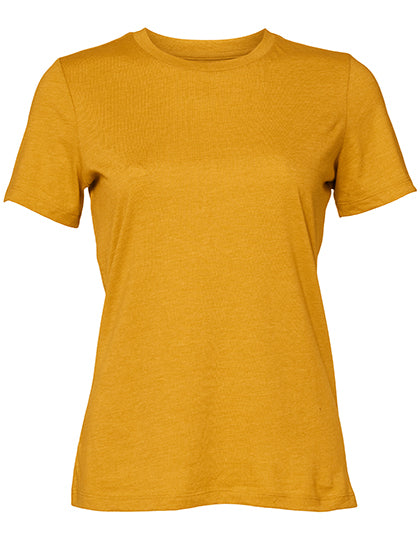 Women´s Relaxed CVC Short Sleeve Tee in Heather Mustard, Größe XL
