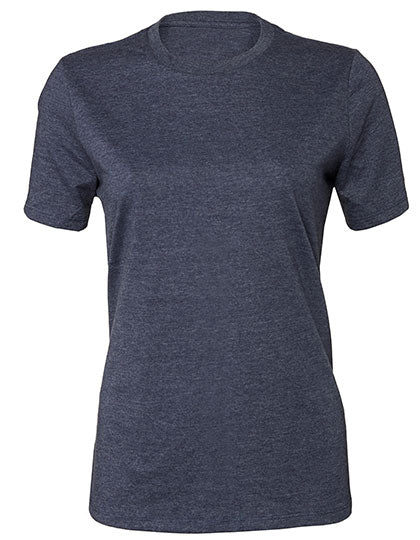 Women´s Relaxed CVC Short Sleeve Tee in Heather Navy, Größe XL