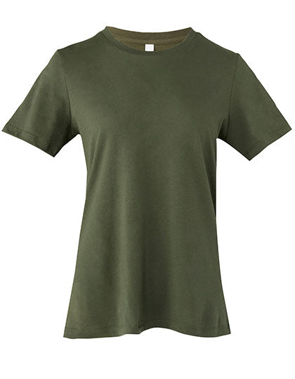 Women´s Relaxed Jersey Short Sleeve Tee in Military Green, Größe XL
