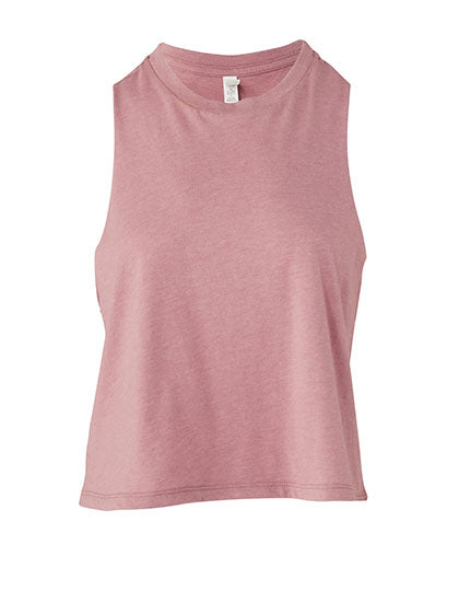 Women´s Racerback Cropped Tank in Heather Orchid, Größe XL