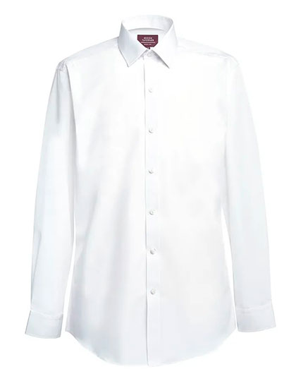 Men´s Classic Fit Shirt Titan Longsleeve in White, Größe 22 (55)