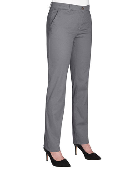 Ladies´ Business Casual Collection Houston Chino in Grey, Größe 24R(52)/29