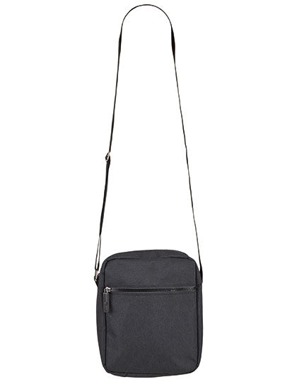 Small Messenger Bag - Vancouver in Black Melange, Größe 24 x 19 x 6 cm