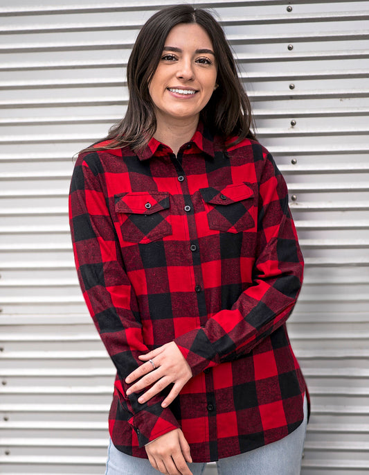 Ladies´ Woven Plaid Flannel Shirt