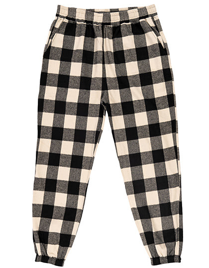 Flannel Jogger Pant in Ecru - Black (Checked), Größe 3XL