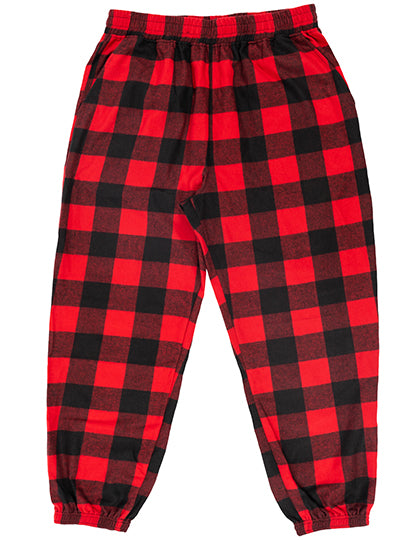Flannel Jogger Pant in Red - Black (Checked), Größe 3XL
