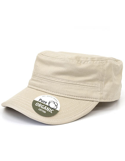 Organic Cotton Army Cap Washed in Sand, Größe One Size