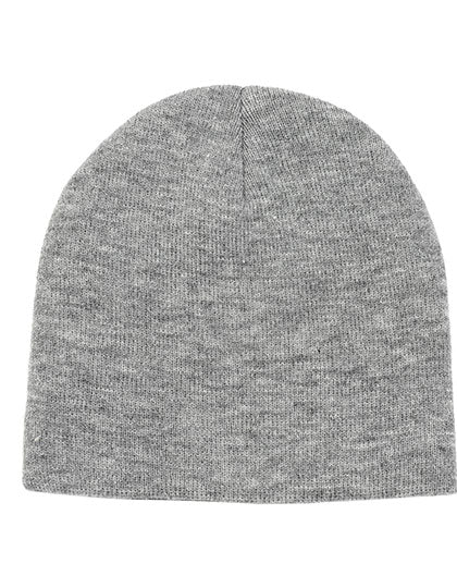 POLYLANA® Basic Beanie in Grey Melange, Größe One Size
