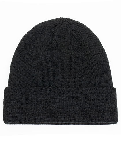 POLYLANA® Cuff Beanie in Black, Größe One Size