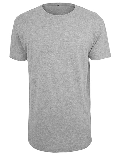 Shaped Long Tee in Heather Grey, Größe 5XL