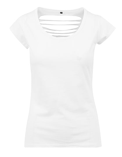 Ladies´ Back Cut Tee in White, Größe XL