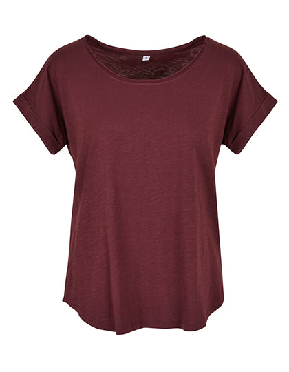 Ladies´ Long Slub Tee in Cherry, Größe 5XL