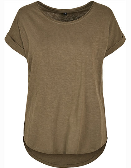Ladies´ Long Slub Tee in Olive, Größe 5XL