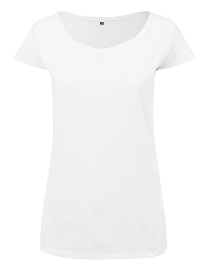 Ladies´ Wideneck Tee in White, Größe XL