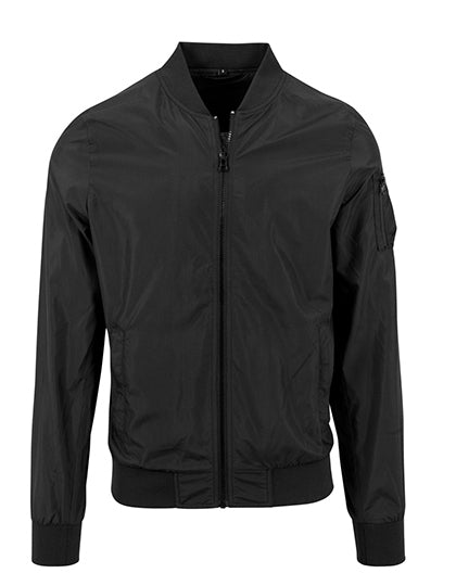 Nylon Bomber Jacket in Black, Größe XXL