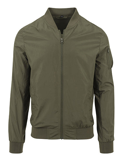 Nylon Bomber Jacket in Dark Olive, Größe XXL