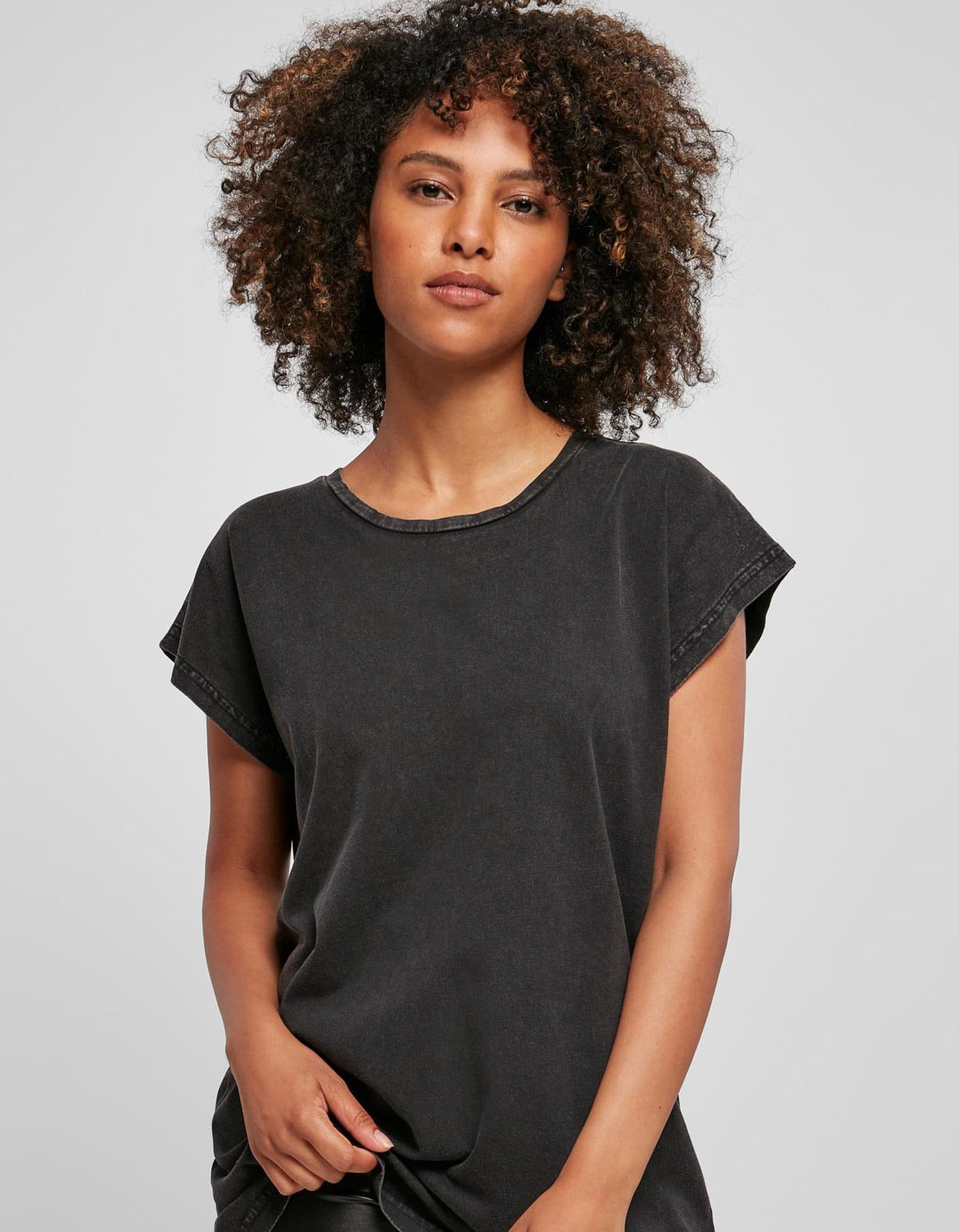 Ladies´ Acid Washed Extended Shoulder Tee